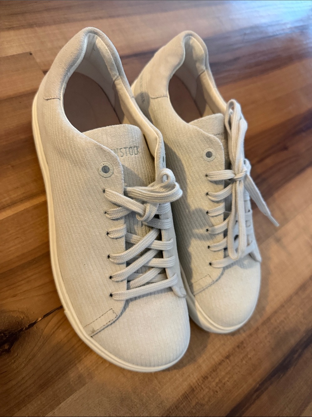 Birkenstock Neutral Beige Canvas Lace-Up Sneakers